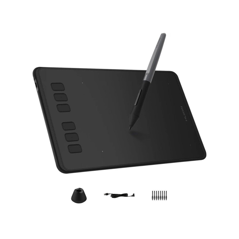 Huion H640P Digital Drawing Pad Tablet & Battery Stylus Pen for Art Comic Zoom